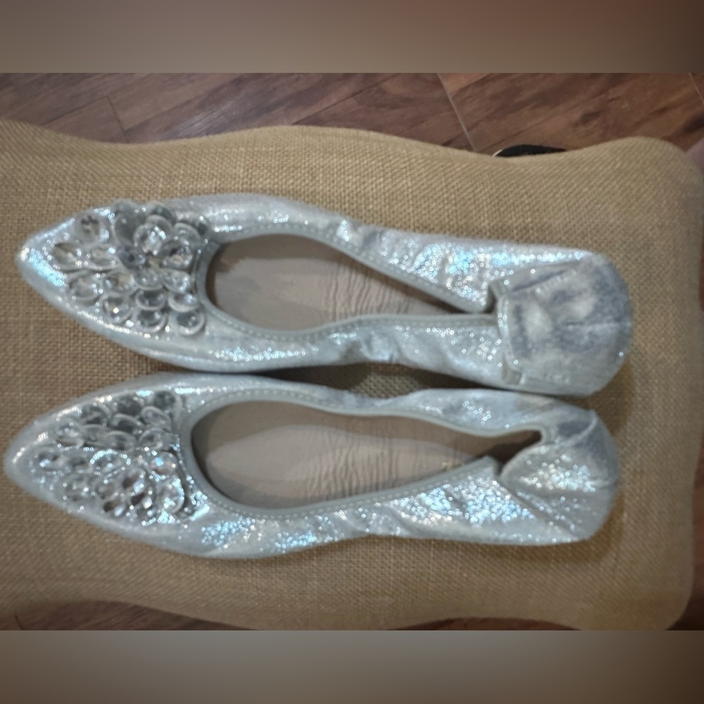 Elegant Silver Women's Flats